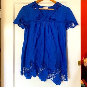 💙 Gorgeous Cobalt Boho Lace Top 💙